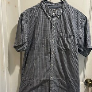Dravus Blue and White Casual Button Down Shirt